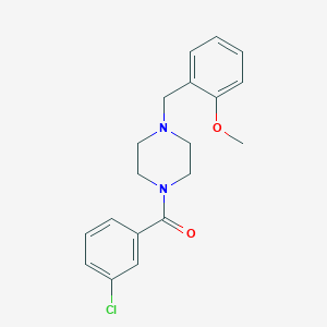 molecular formula C19H21ClN2O2 B249181 (3-Chlorophenyl)[4-(2-methoxybenzyl)piperazin-1-yl]methanone 