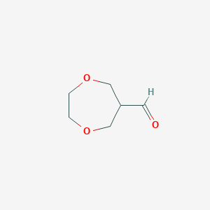 molecular formula C6H10O3 B2491823 [1,4]Dioxepane-6-carbaldehyde CAS No. 1849315-11-2