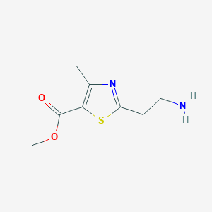 molecular formula C8H12N2O2S B2491826 Methyl 2-(2-aminoethyl)-4-methyl-1,3-thiazole-5-carboxylate CAS No. 900718-69-6