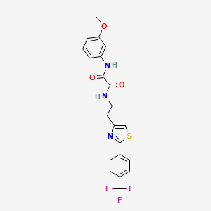 N'-(3-methoxyphenyl)-N-(2-{2-[4-(trifluoromethyl)phenyl]-1,3-thiazol-4-yl}ethyl)ethanediamide