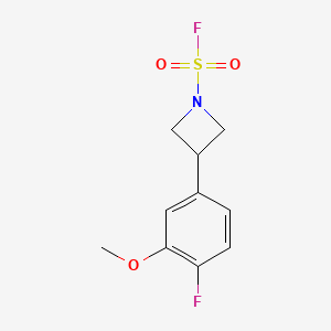 molecular formula C10H11F2NO3S B2491836 3-(4-Fluoro-3-methoxyphenyl)azetidine-1-sulfonyl fluoride CAS No. 2411221-08-2