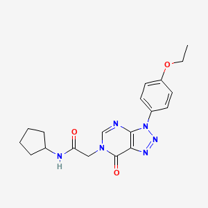 molecular formula C19H22N6O3 B2491837 N-cyclopentyl-2-[3-(4-ethoxyphenyl)-7-oxotriazolo[4,5-d]pyrimidin-6-yl]acetamide CAS No. 863019-96-9