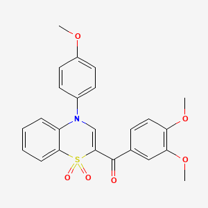 (3,4-dimethoxyphenyl)[4-(4-methoxyphenyl)-1,1-dioxido-4H-1,4-benzothiazin-2-yl]methanone