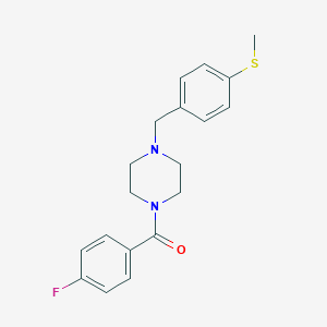 molecular formula C19H21FN2OS B249186 (4-Fluorophenyl){4-[4-(methylsulfanyl)benzyl]piperazin-1-yl}methanone 