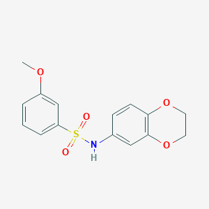 molecular formula C15H15NO5S B2491860 N-(2,3-dihydro-1,4-benzodioxin-6-yl)-3-methoxybenzenesulfonamide CAS No. 667913-33-9