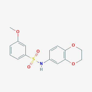 molecular formula C15H15NO5S B2491860 N-(2,3-dihydro-1,4-benzodioxin-6-yl)-3-méthoxybenzènesulfonamide CAS No. 667913-33-9