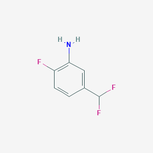 molecular formula C7H6F3N B2491867 5-(Difluoromethyl)-2-fluoroaniline CAS No. 1374298-68-6