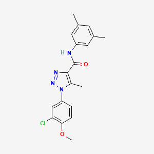 molecular formula C19H19ClN4O2 B2491869 1-(3-氯-4-甲氧基苯基)-N-(3,5-二甲基苯基)-5-甲基-1H-1,2,3-三唑-4-甲酰胺 CAS No. 866864-42-8