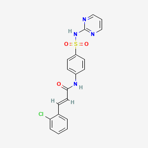 molecular formula C19H15ClN4O3S B2491870 (E)-3-(2-chlorophenyl)-N-[4-(pyrimidin-2-ylsulfamoyl)phenyl]prop-2-enamide CAS No. 873307-13-2