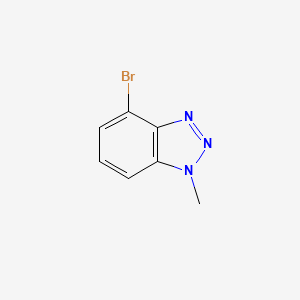 molecular formula C7H6BrN3 B2491873 4-Bromo-1-méthyl-1H-1,2,3-benzotriazole CAS No. 1378259-89-2