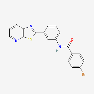 molecular formula C19H12BrN3OS B2491876 4-bromo-N-(3-(thiazolo[5,4-b]pyridin-2-yl)phenyl)benzamide CAS No. 863592-42-1