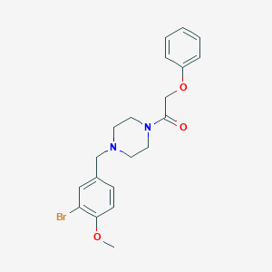 molecular formula C20H23BrN2O3 B249188 1-(3-Bromo-4-methoxybenzyl)-4-(phenoxyacetyl)piperazine 