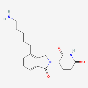 molecular formula C18H23N3O3 B2491883 Lénidomide-C5-NH2 CAS No. 2093388-45-3