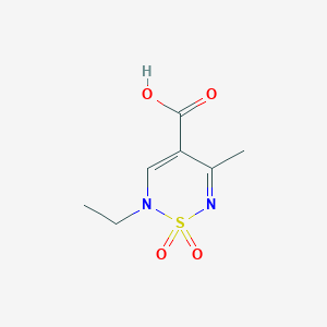 2-ethyl-5-methyl-2H-1,2,6-thiadiazine-4-carboxylic acid 1,1-dioxide