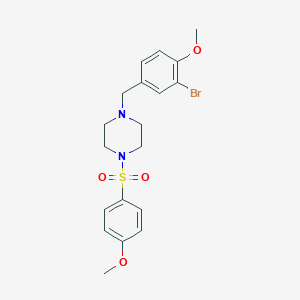 molecular formula C19H23BrN2O4S B249189 1-(3-Bromo-4-methoxybenzyl)-4-[(4-methoxyphenyl)sulfonyl]piperazine 