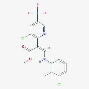 methyl (Z)-3-(3-chloro-2-methylanilino)-2-[3-chloro-5-(trifluoromethyl)-2-pyridinyl]-2-propenoate