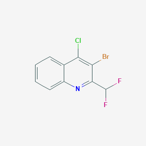 molecular formula C10H5BrClF2N B2491896 3-Bromo-4-chloro-2-(difluoromethyl)quinoline CAS No. 1713713-44-0