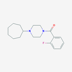 molecular formula C18H25FN2O B249190 1-Cycloheptyl-4-(2-fluorobenzoyl)piperazine 