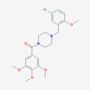 molecular formula C22H27BrN2O5 B249191 1-(5-Bromo-2-methoxybenzyl)-4-(3,4,5-trimethoxybenzoyl)piperazine 