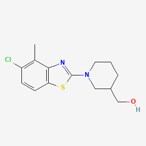 molecular formula C14H17ClN2OS B2491911 [1-(5-Chloro-4-methyl-1,3-benzothiazol-2-yl)piperidin-3-yl]methanol CAS No. 2415509-46-3