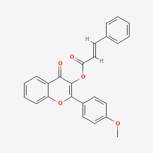 molecular formula C25H18O5 B2491927 2-(4-methoxyphenyl)-4-oxo-4H-chromen-3-yl 3-phenylacrylate CAS No. 22812-33-5