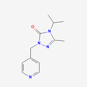 molecular formula C12H16N4O B2491929 3-methyl-4-(propan-2-yl)-1-[(pyridin-4-yl)methyl]-4,5-dihydro-1H-1,2,4-triazol-5-one CAS No. 2199302-63-9