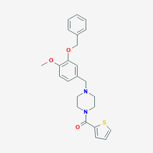 molecular formula C24H26N2O3S B249193 1-[3-(Benzyloxy)-4-methoxybenzyl]-4-(2-thienylcarbonyl)piperazine 