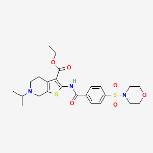 ethyl 2-[4-(morpholine-4-sulfonyl)benzamido]-6-(propan-2-yl)-4H,5H,6H,7H-thieno[2,3-c]pyridine-3-carboxylate