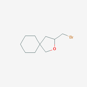 molecular formula C10H17BrO B2491933 3-(溴甲基)-2-氧代-螺[4.5]癸烷 CAS No. 808763-09-9