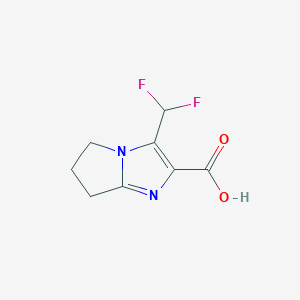 molecular formula C8H8F2N2O2 B2491946 3-(Difluoromethyl)-6,7-dihydro-5H-pyrrolo[1,2-a]imidazole-2-carboxylic acid CAS No. 2248368-21-8
