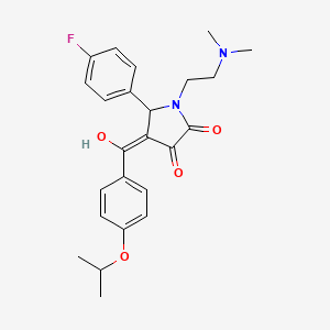 molecular formula C24H27FN2O4 B2491956 1-(2-(dimethylamino)ethyl)-5-(4-fluorophenyl)-3-hydroxy-4-(4-isopropoxybenzoyl)-1H-pyrrol-2(5H)-one CAS No. 371205-77-5