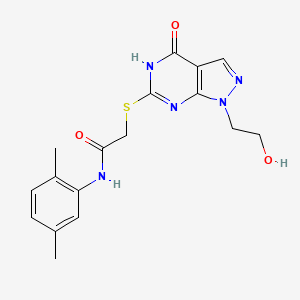 N-(2,5-dimethylphenyl)-2-((1-(2-hydroxyethyl)-4-oxo-4,5-dihydro-1H-pyrazolo[3,4-d]pyrimidin-6-yl)thio)acetamide