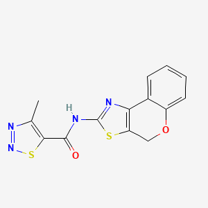 molecular formula C14H10N4O2S2 B2491967 N-(4H-chromeno[4,3-d]thiazol-2-yl)-4-methyl-1,2,3-thiadiazole-5-carboxamide CAS No. 1203104-42-0