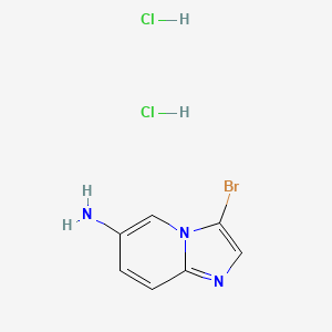 molecular formula C7H8BrCl2N3 B2491969 3-Bromoimidazo[1,2-a]pyridin-6-amine;dihydrochloride CAS No. 2460751-23-7