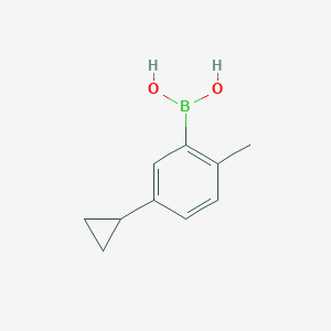 molecular formula C10H13BO2 B2491980 5-环丙基-2-甲基苯硼酸 CAS No. 2225169-28-6