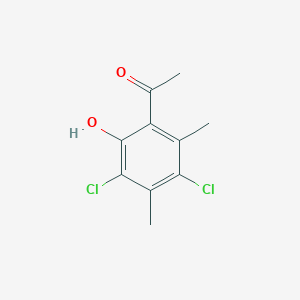 molecular formula C10H10Cl2O2 B2491982 1-(3,5-Dichloro-2-hydroxy-4,6-dimethylphenyl)ethanone CAS No. 501659-26-3