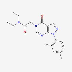 molecular formula C19H23N5O2 B2491983 2-[1-(2,4-dimethylphenyl)-4-oxo-1H,4H,5H-pyrazolo[3,4-d]pyrimidin-5-yl]-N,N-diethylacetamide CAS No. 895002-11-6