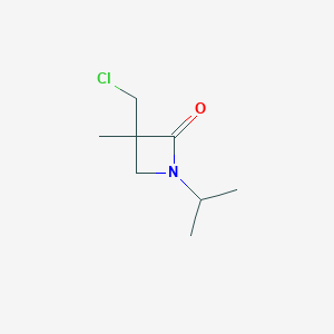 molecular formula C8H14ClNO B2491994 3-(Chloromethyl)-1-isopropyl-3-methylazetidin-2-one CAS No. 2229324-44-9