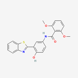 molecular formula C22H18N2O4S B2491997 N-[3-(1,3-benzothiazol-2-yl)-4-hydroxyphenyl]-2,6-dimethoxybenzamide CAS No. 684232-53-9