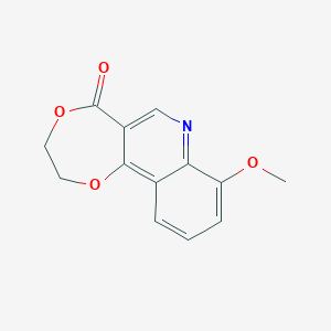 molecular formula C13H11NO4 B2491998 8-methoxy-2H-[1,4]dioxepino[6,5-c]quinolin-5(3H)-one CAS No. 1255785-81-9
