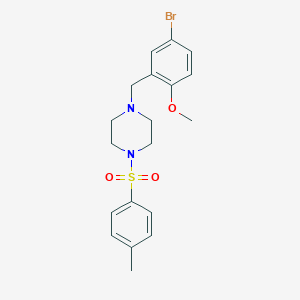molecular formula C19H23BrN2O3S B249201 1-(5-Bromo-2-methoxy-benzyl)-4-(toluene-4-sulfonyl)-piperazine 
