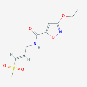 3-Ethoxy-N-[(E)-3-methylsulfonylprop-2-enyl]-1,2-oxazole-5-carboxamide