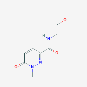 molecular formula C9H13N3O3 B2492028 N-(2-methoxyethyl)-1-methyl-6-oxo-1,6-dihydropyridazine-3-carboxamide CAS No. 1049523-62-7