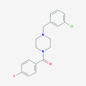 molecular formula C18H18ClFN2O B249204 1-(3-Chlorobenzyl)-4-(4-fluorobenzoyl)piperazine 