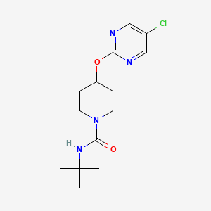molecular formula C14H21ClN4O2 B2492061 N-Tert-butyl-4-(5-chloropyrimidin-2-yl)oxypiperidine-1-carboxamide CAS No. 2415524-45-5