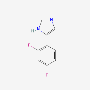 molecular formula C9H6F2N2 B2492067 4-(2,4-Difluorophenyl)-1H-imidazole CAS No. 1260849-02-2