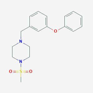 molecular formula C18H22N2O3S B249207 1-(Methylsulfonyl)-4-(3-phenoxybenzyl)piperazine 