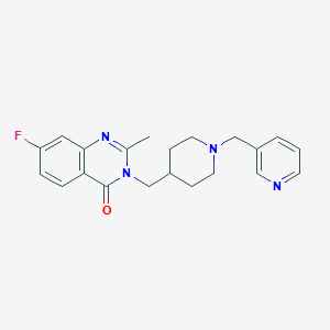 7-Fluoro-2-methyl-3-[[1-(pyridin-3-ylmethyl)piperidin-4-yl]methyl]quinazolin-4-one