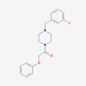 molecular formula C19H21FN2O2 B249208 1-[4-(3-Fluorobenzyl)piperazin-1-yl]-2-phenoxyethanone 
