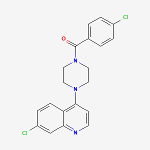 molecular formula C20H17Cl2N3O B2492090 (4-Chlorophenyl)-[4-(7-chloro-4-quinolinyl)-1-piperazinyl]methanone CAS No. 337328-21-9
